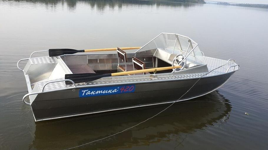 Алюминиевый катер Тактика 420, 420*160*65 см фото 1