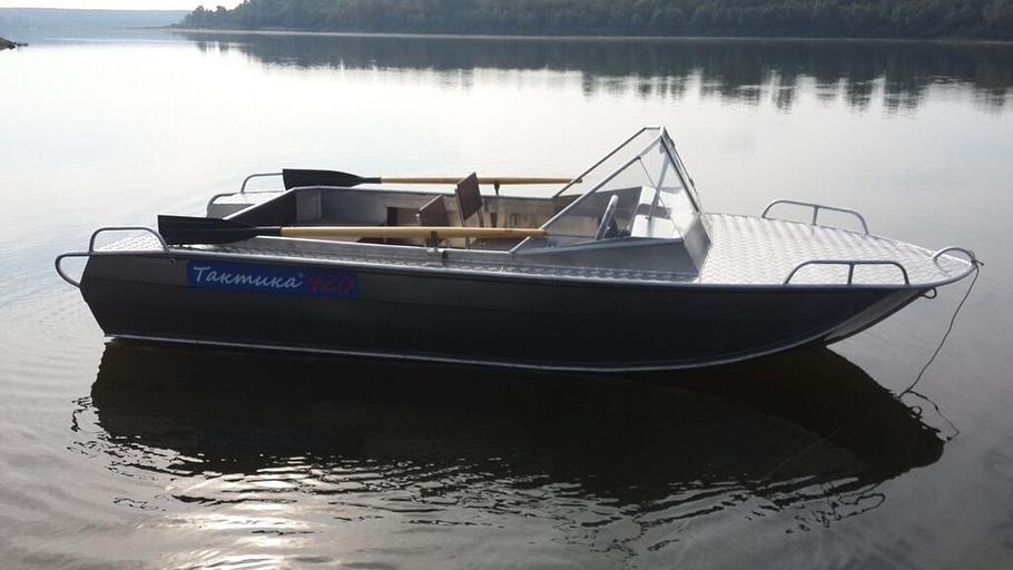 Алюминиевый катер Тактика 420, 420*160*65 см фото 2