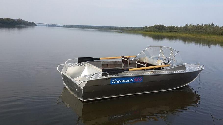 Алюминиевый катер Тактика 420, 420*160*65 см фото 3