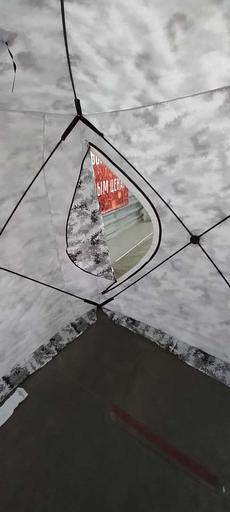 Недорогая зимняя палатка куб 3, 200х200х220 см. камуфляж фото 4