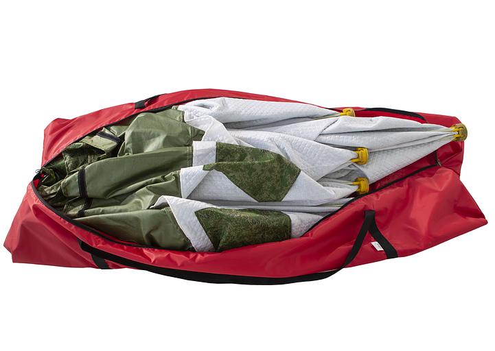 Палатка СТЭК Чум 2 КМФ, выход под трубу, 380*200 см. фото 9