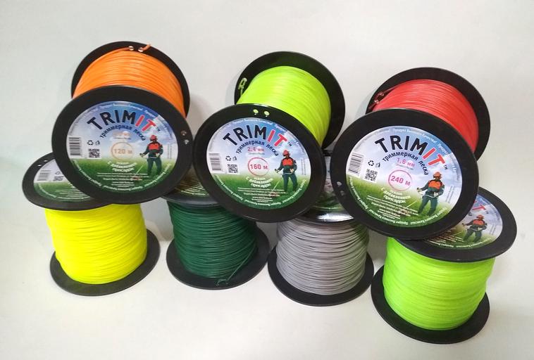 Триммерная леска на пластиковых катушках 240м 1,6мм (сечение квадрат) Опт фото 2