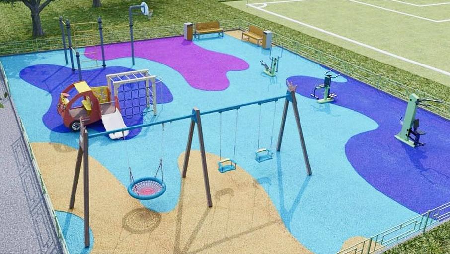 Покрытие из резиновой крошки «Eco Sandwich Color Mill» ОПТ фото 1