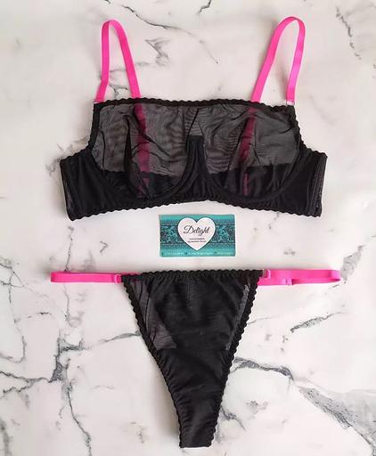 Комплект лиф с косточками и трусики-стринги ОПТ фото 1