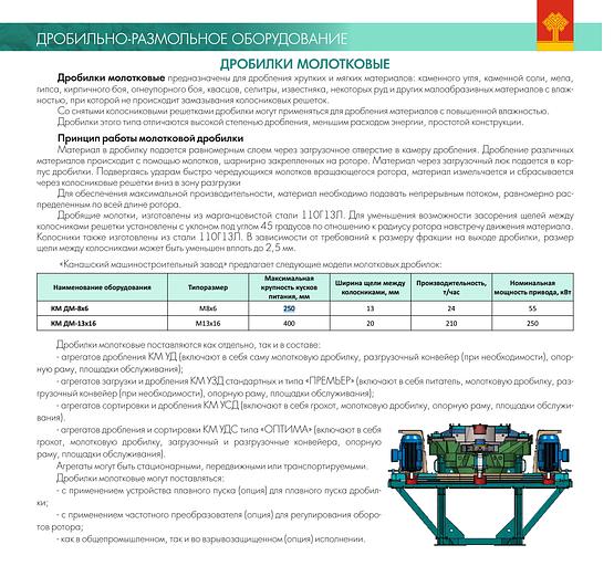 Дробилка молотковая КМ ДМ-13х16 фото 2