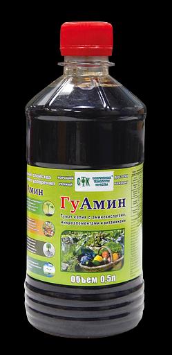 Комплексное удобрение ГуАмин 500 мл, по 20 штук в коробке (опт) фото 1
