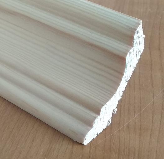 Плинтус срощенный сосна b=55 мм L=2500 мм фото 1