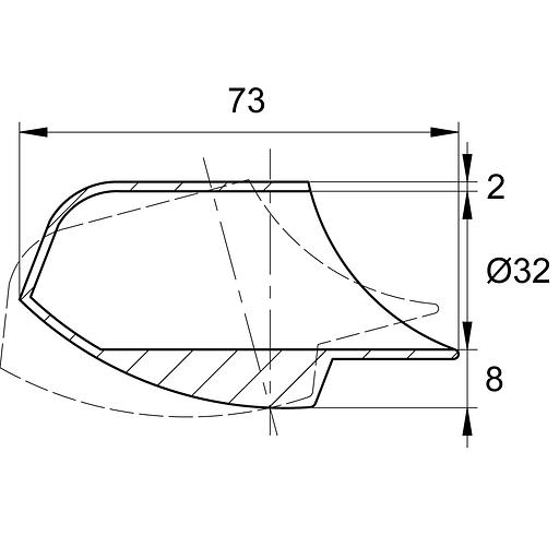 Угловой пластиковый наконечник для труб диаметром 32 мм Опт фото 1