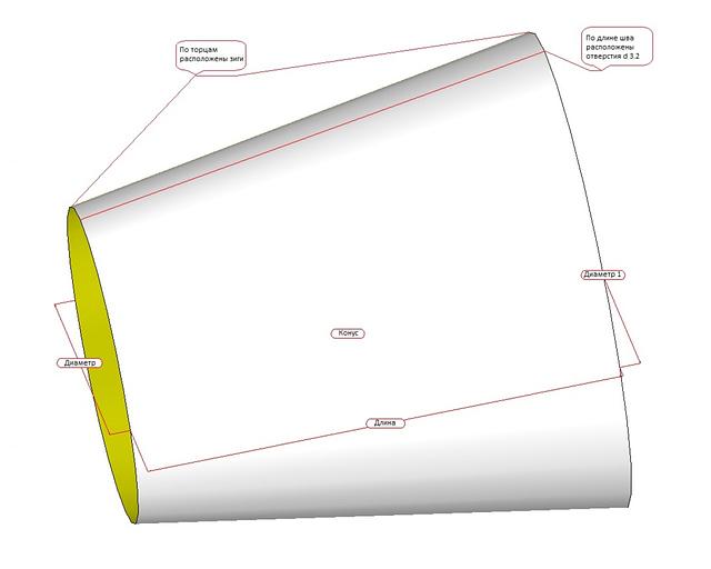 Конус D250/200 AL 0,5 опт фото 2