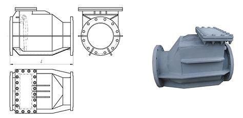 Клапан обратный поворотный с ревизионным окном фото 2