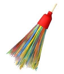 Метла синтетическая, круглая(4 кольца) фото 1