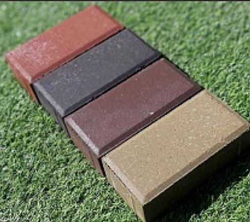 Брусчатка «Кирпичик» 4 см цветной (на сером цементе), Опт фото 1