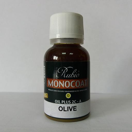 Масло Rubio Monocoat Oil Plus 2C component A, Olive, 20 ml фото 1