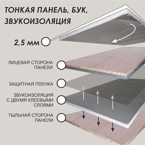 Тонкие панели из массива дерева Ambarno Plate Spot, бук, 2,5 мм, масло, 40 простых цветов, звукоизоляция фото 1