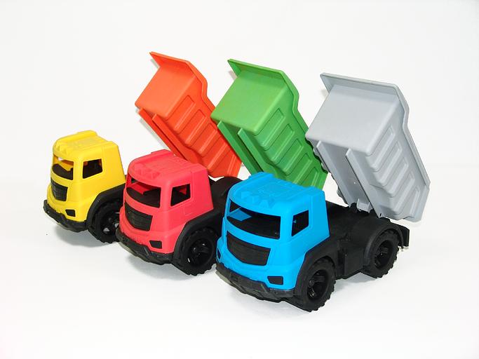 Грузовик «Казик» (желтый + оранжевый) в коробке 25 см ОПТ фото 2