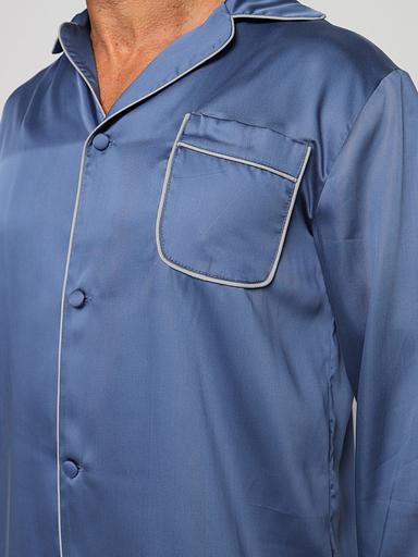 Пижама мужская из тенселя с брюками и рубашкой «Аполлон», Опт фото 2