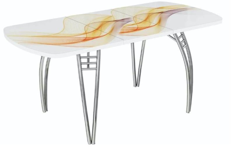 Стол раздвижной стеклянный с фотопечатью ОПТ фото 1