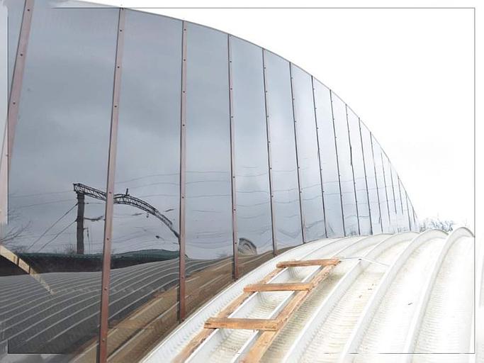 Навес из монолитного поликарбоната фото 3