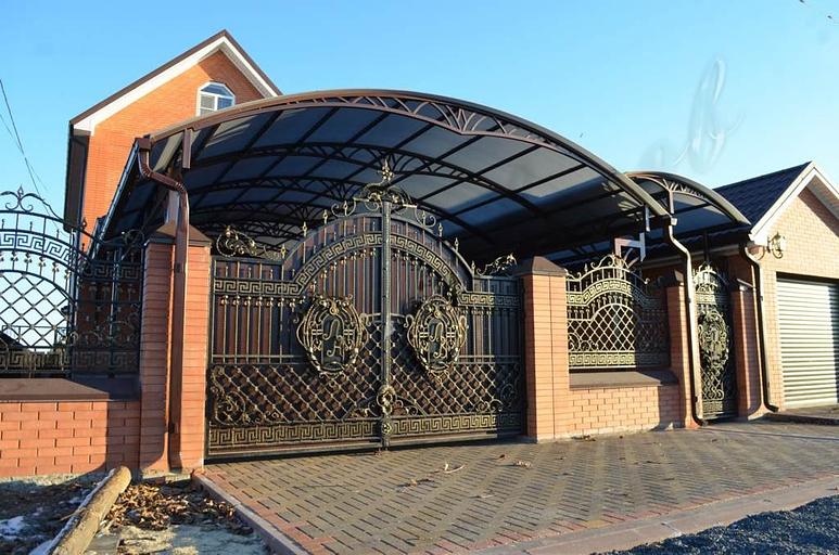 Навес из металлочерепицы с подшивкой фото 2