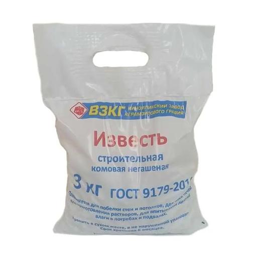 Известь негашеная комовая 3кг фото 1