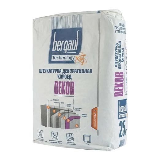 Штукатурка декоративная Bergauf Dekor короед 2,5мм белая 25кг фото 1