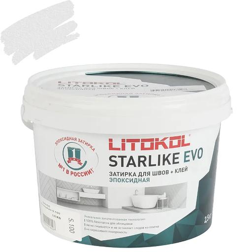 Затирка эпоксидная Litokol Starlike evo белоснежная №100 2,5кг фото 1