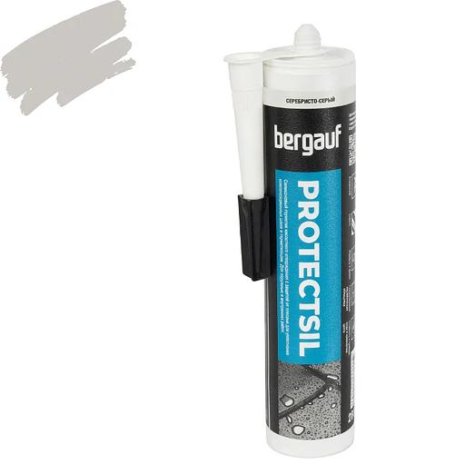 Затирка силиконовая Bergauf Protectsil серебристо-серая 280мл фото 1