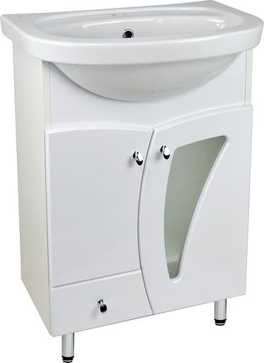 Тумба Ирэн 58 DORATIZ 9912.437, белая, под умывальник Интакт с ящиком фото 1