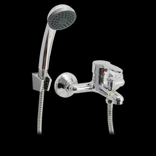 Смеситель ванно-душевой одноручный "Juguni" с металлическим шлангом фото 1