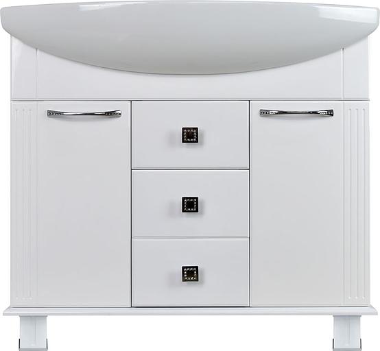 Тумба Аттика 105 DORATIZ 9912.323, белая глянец, под умывальник Элеганс 105 фото 2