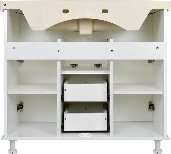 Тумба Аттика 105 DORATIZ 9912.323, белая глянец, под умывальник Элеганс 105 фото 5