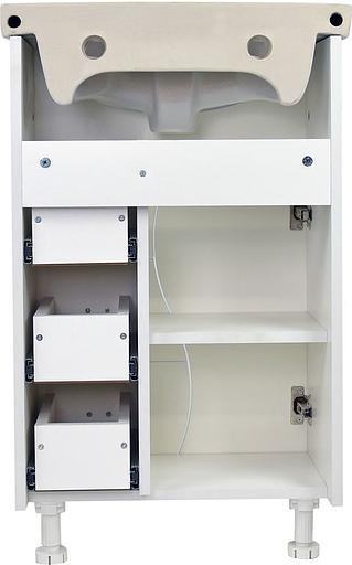 Тумба Карина 50 DORATIZ 9911.036, белая, под умывальник Акватон фото 4