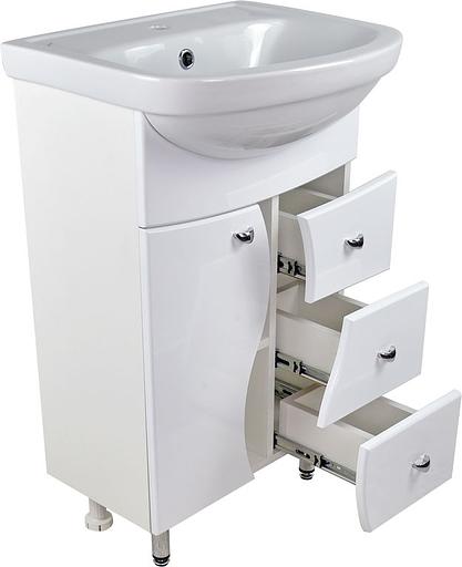 Тумба Карина 50 DORATIZ 9911.036, белая, под умывальник Акватон фото 5