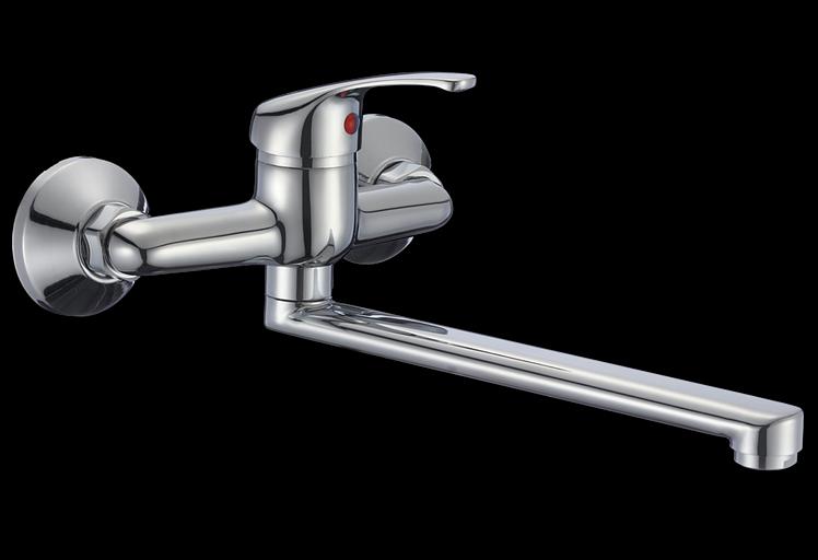 Смеситель для умывальника настенный одноручный "Eleanti", ELT1032, L-излив фото 1