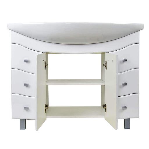 Тумба Элегант 105 DORATIZ 9911.006, белая, под умывальник Элеганс 105 фото 4