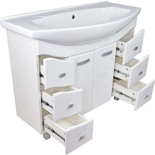 Тумба Элегант 105 DORATIZ 9911.006, белая, под умывальник Элеганс 105 фото 6