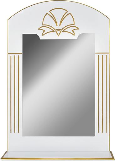 Зеркало-полка Аттика 85 DORATIZ 2711.126, белое, патина золото фото 1