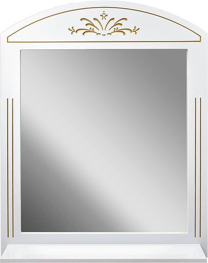 Зеркало-полка Милос 85 DORATIZ 2711.216, белое, патина золото фото 1