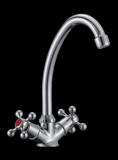 Смеситель для мойки двуручный "Eleanti" с гибкой подводкой, ELT5010 фото 1