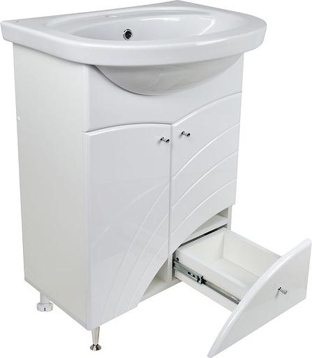 Тумба Бриз 58 DORATIZ 9912.117, напольная, белая, под умывальник Интакт фото 4