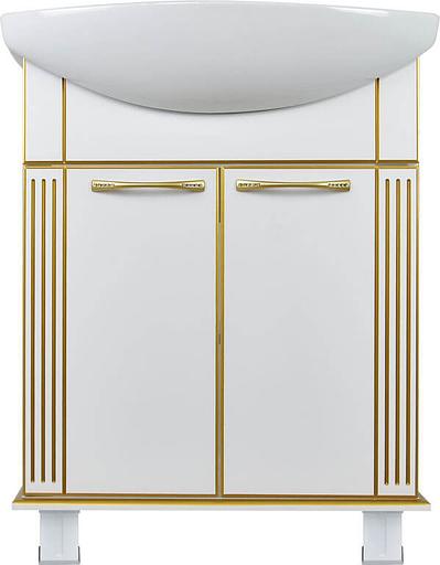 Тумба Аттика 75 DORATIZ 9911.114, белая патина золото, под умывальник фото 2