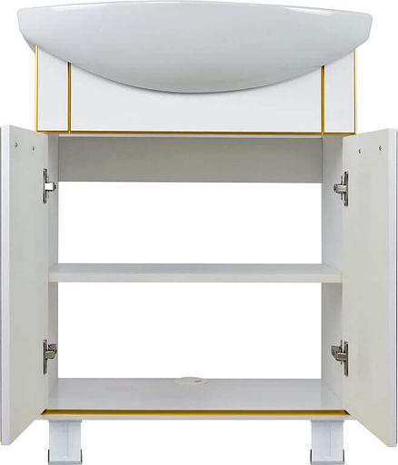 Тумба Аттика 75 DORATIZ 9911.114, белая патина золото, под умывальник фото 3
