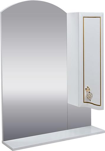 Зеркало-шкаф Жасмин 65 DORATIZ 2711.218, правый, белый, патина золото фото 2