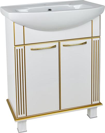 Тумба Аттика 65 DORATIZ 9912.314, белая патина золото, под умывальник фото 1