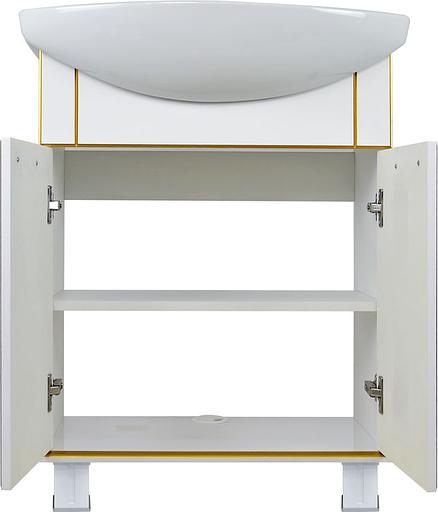 Тумба Аттика 65 DORATIZ 9912.314, белая патина золото, под умывальник фото 3
