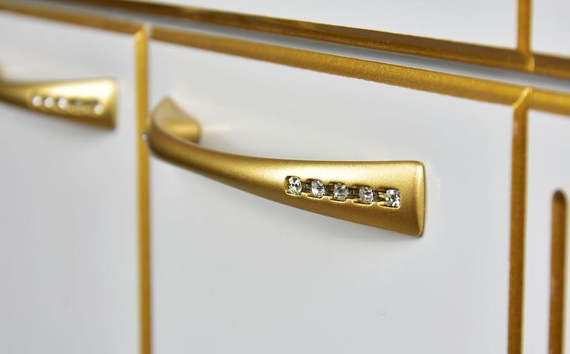 Тумба Аттика 65 DORATIZ 9912.314, белая патина золото, под умывальник фото 5