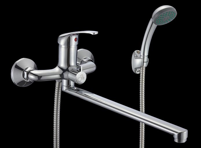 Смеситель ванно-душевой одноручный "Eleanti" с хромированной лейкой фото 1