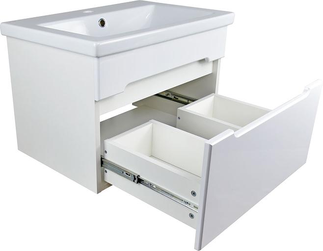 Тумба Магнолия 60 подвесная DORATIZ 9911.095, белая, под умывальник Сomo 60 фото 3