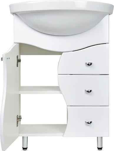 Тумба Ева 58 DORATIZ 9911.015, напольная, белая, под умывальник Интакт фото 3