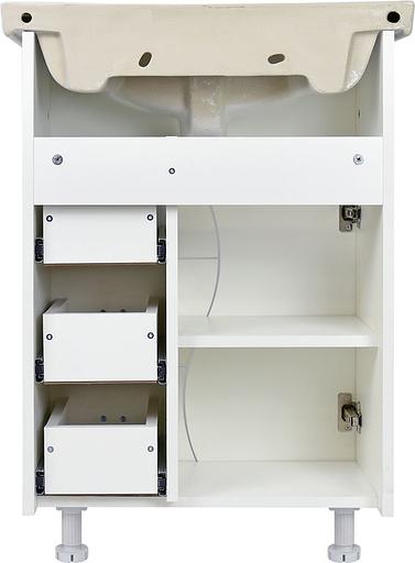 Тумба Ева 58 DORATIZ 9911.015, напольная, белая, под умывальник Интакт фото 5